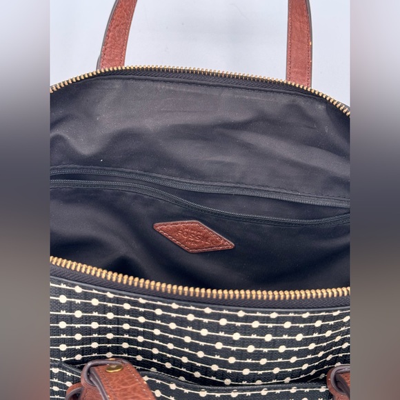 Fossil Black and Cream Satchel - Picture 11 of 12